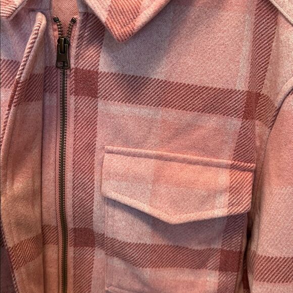 Old Navy Rust/Orange Checkered Jacket, NWT Size Small Petite - Picture 2 of 3